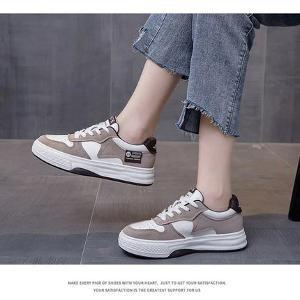 2025 New Black & White Geometric Low-Top Sneakers - Breathable Mesh Platform Shoes with Anti-Slip Sole