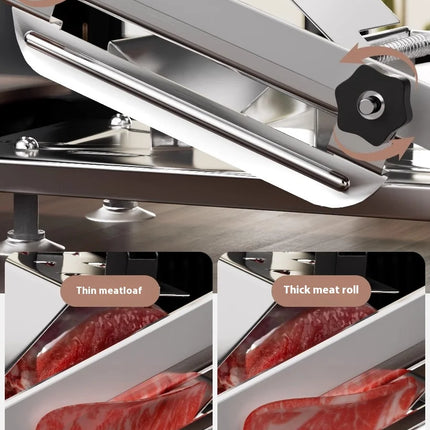 GIANXI Mutton Roll Slicer Machine Stainless Steel Meat Slicer Beef Thin Slice Frozen Meat Household Barbecue Hot Pot Cooking