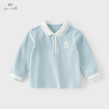 Dave Bella Children Long Sleeve Polo Shirts Spring Autumn Boys Cotton Blouse Kids Clothing Casual Tops Party Sports DB1260764