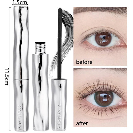 Curl Small Silver Stick Mascara Natural Lengthening Fiber Black Long Curling Eyelashes Extensions Easy To Wear Sexy Eyes Makeup