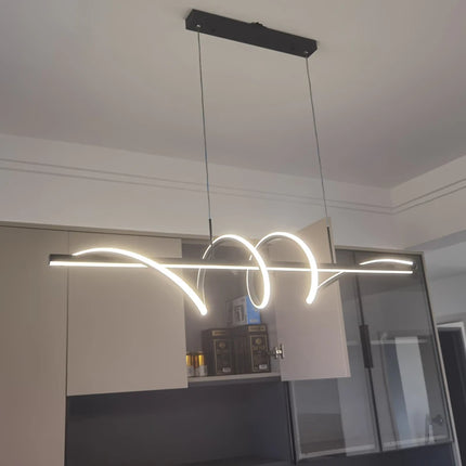 Simple Led Pendant Lights Modern Hotel Homestay Restaurant Bedroom Bar Long Chandelier Modern Home Interior Decor Lighting Lamps
