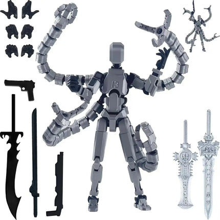 Titan 13 Action Figure,Assembly Completed 3D Printed T13 Multi-Jointed Movable Robot with Full Articulation Lucky13 Nova13 Dummy