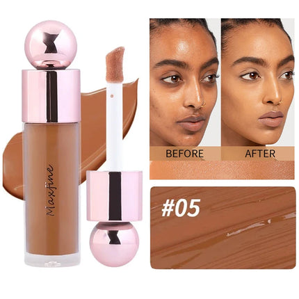 Cream Concealer Full Coverage Foundation Cream For Dark Skin Oil-Control Korean Moisturizing Foundation Lasting Base Makeup