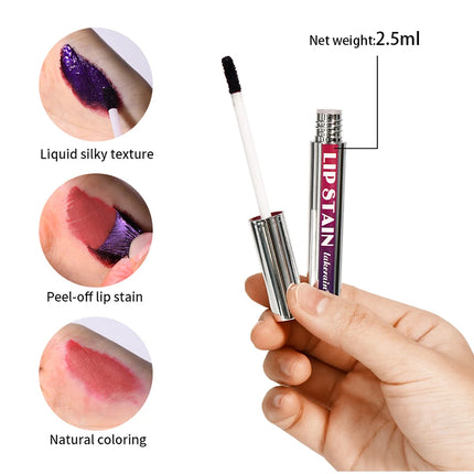Lip Stain Blading Peel Off and Reveal Kit Long Lasting 3pcs Rose Waterproof Pink Lip Tint Transfer Proof Natural Lip Stain Kit