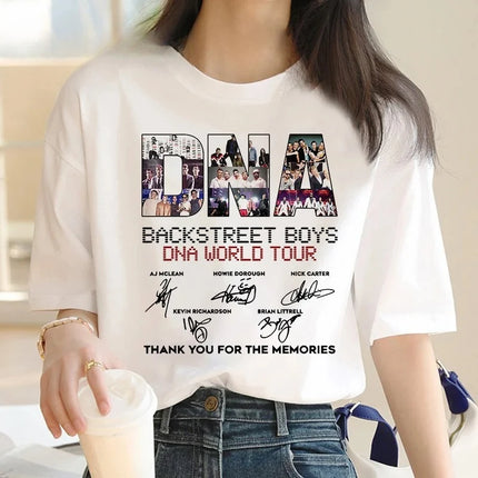 Backstreet Boys Classic Album Poster Graphic Print T-Shirt for Fans Men Women Crewneck Cotton New Fashion Oversized Casual Tops
