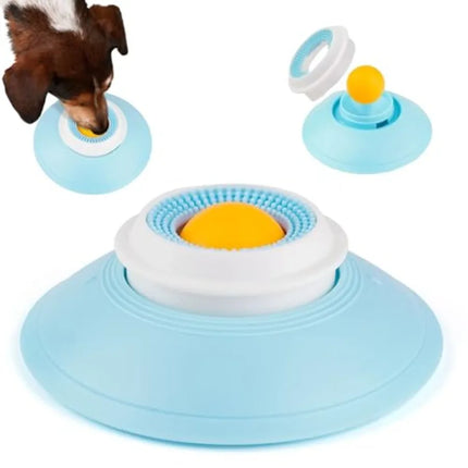 Dog Lick Bowl with Rolling Ball, Dog Licking Bowl for Liquid Food, Anxieties Relief Slow Feeder, Cat Treat Dispenser Licks Toys