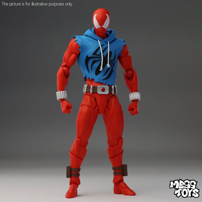 Mess Toys Scarlet Hero Scarlet Spider Man Spiderman Blue Battle Suit Spiderman Anime Action Figure Figurine Statue Model Gifts