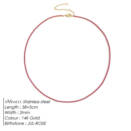 EManco Fashion Crystal High Quality Stainless Steel Gold Plated Necklace Ladies Charming Accessories Gifts Wholesale