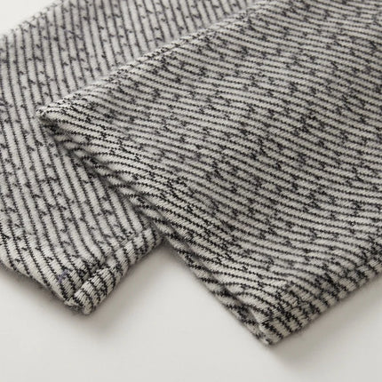 Soft 100% Merino Wool Straight-leg Pants For Men Jacquard Warm Knitted Pants Autumn Winter Thick Bottom Wear
