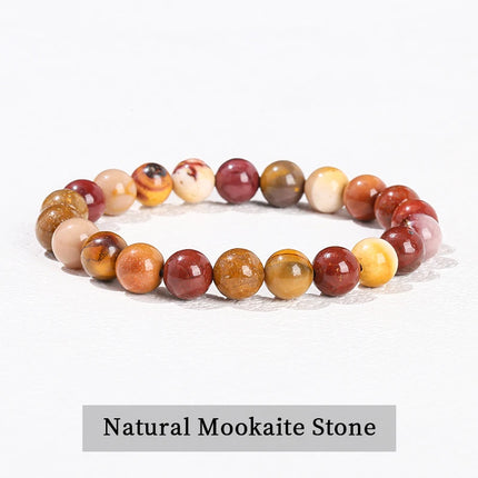 JD 6 8 10mm Natural Stone Beaded Bracelet Obsidian Fluorite Quartz Jasper Healing Beads Bangles Women Men Stretch Yoga Jewelry