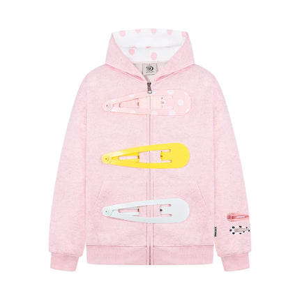 American Retro Hair Clip Hoodies Womens New Zipper Cardigan Jacket Womens Kawaii Oversized Hoodie Sweatshirt Fashion Y2k Clothes