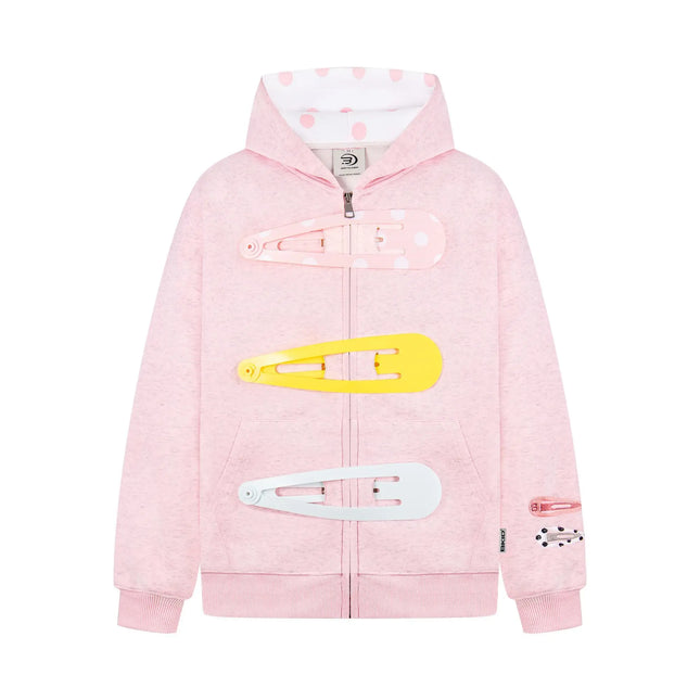 American Retro Hair Clip Hoodies Womens New Zipper Cardigan Jacket Womens Kawaii Oversized Hoodie Sweatshirt Fashion Y2k Clothes