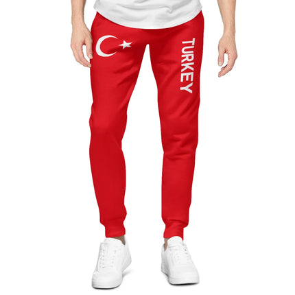 Mens Sweatpants Turkey Turkiye Flag Pants with Pockets Joggers Soccer Football Sports Sweat