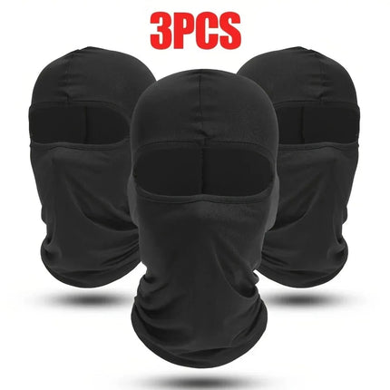 3 Pieces Quick-dry Balaclava Sports Full Face Mask Soft Breathable Beanies Cycling Helmet Liner Running Hiking Fishing Hood Caps