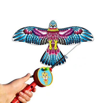 35cm Fishing Rod Kite Toys For Kids Vivid Butterfly Swallow Parrot Easy To Fly Goldfish Kites Garden Decor Ornament