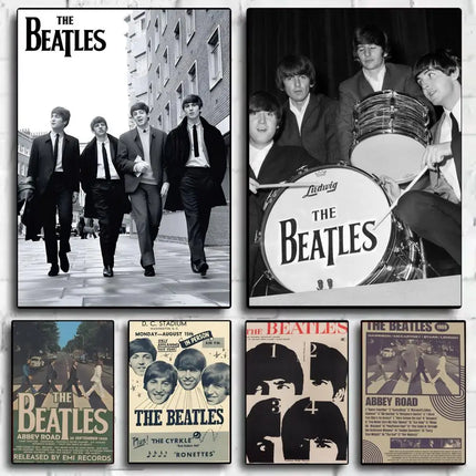 Band The B-Beatles Poster Stickers HD Waterproof Painting Wall Art for Bedroom Living Room Home Decor Decoration Gift