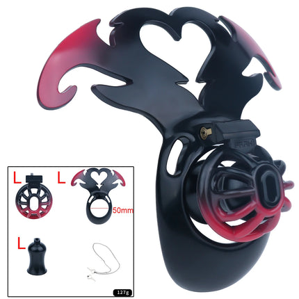 LICKER Wearable Angel's Heart Negative Chastity Locks Loyalty Belt Penis Cage Sex Toys Erotic Urethral Chastity Device For Men