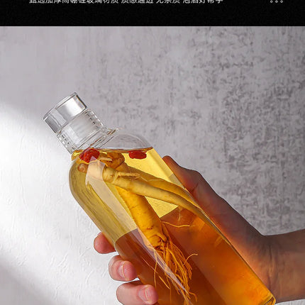 300-1000ML Glass Water Bottle Large Capacity Multi-function Creative Simple Milk Cup Portable Transparent Outdoor Sports Bottle