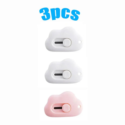 1/2/3/6PCS Cute Rabbit Cloud Color Mini Portable Utility Knife Paper Cutter Cutting Razor Blade Office Stationery Supplies