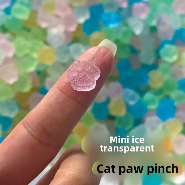 50pcs Mini Cat Paw Taiyaki Squishy Toy - Stress Relief Fidget Sensory Toys for Kids Adults, Anti-Anxiety Squeeze Squishies Gift