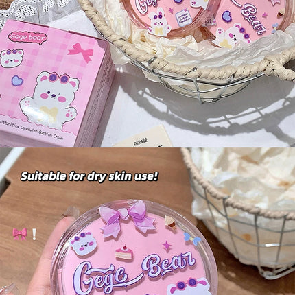 Gege Bear Clear  Air Cushion Cream, Natural, Hydrating, Long-Lasting, Coverage for Dry and Oily Skin Types to Even Skin Tone