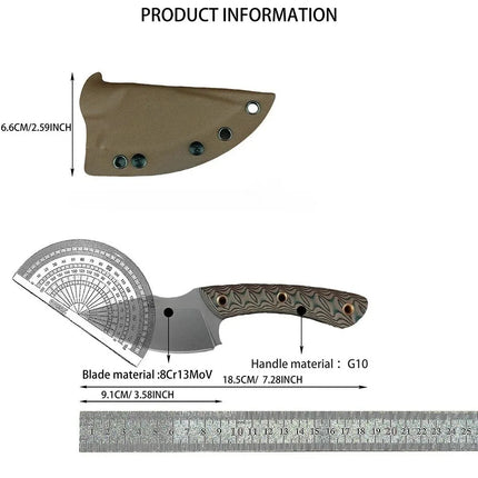 Portable Wilderness Adventure Climbing Knife Durable 8Cr13MoV Blade Outdoor Camping Straight Knife Hiking Fishing EDC Knife Gift