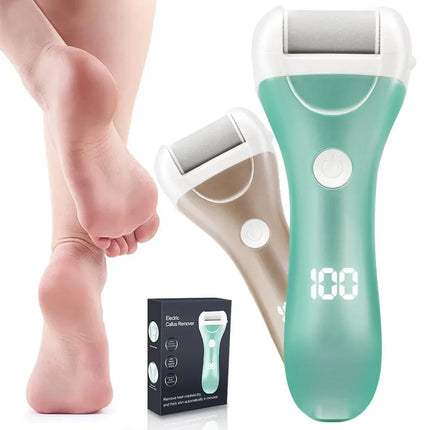 Electric Pedicure Foot File USB Rechargeable Power Display 3pcs Grinding Exfoliator Replacement Heads For Heel Callus Remover