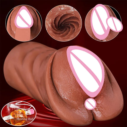 2 in 1 Pocket Pusssy for Men Silicone Vagina Anal 18 Realistic Masturbator Sex Toys for Sex Machine Jerkmate Adult Toys Sex Shop
