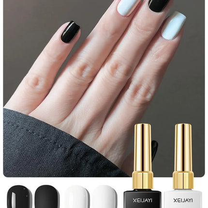 XEIJAYI 15ML White Regular Nail Polish for Semi Permanent Base Top Coat Manicure Soak Off Varnishes Nail Art esmalte de uñas