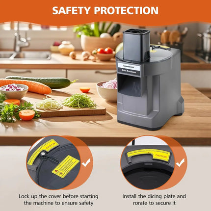 110V/220V Commercial Vegetable Chopper 3 in1 Multifunctional Electric Cutting Machine Carrot Potato Slice Shred Diced Processor