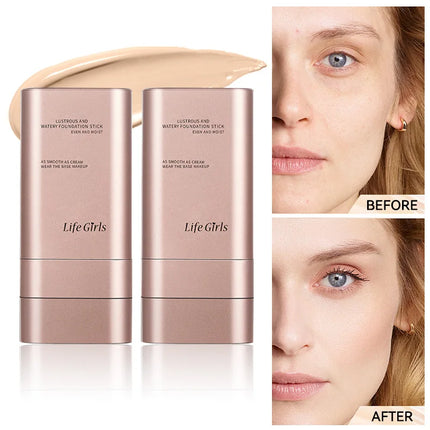 Moisturizing Foundation Stick Lasting Facial Concealer Cream Stick Full Coverage Waterproof Face Base Makeup Flawless Cosmetics