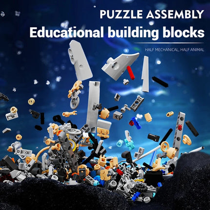 13059 Electric Whale Building Blocks DIY Mechanical Ocean Model STEM Home Decor Birthday Christmas Gift Kids Adults 1388PCS