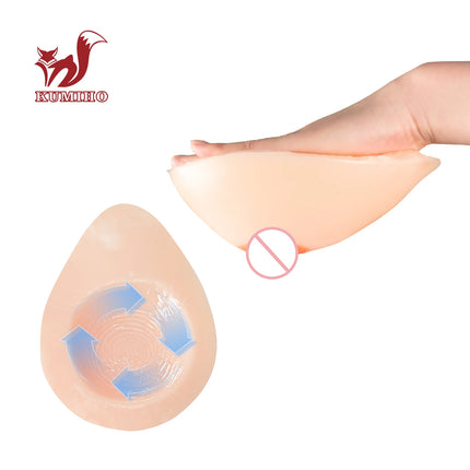 KUMIHO Fake Boobs Self-Adhesive Silicone Breast Form for Drag Queen Transgender Crossdresser Cosplay Mastectomy Prothesis