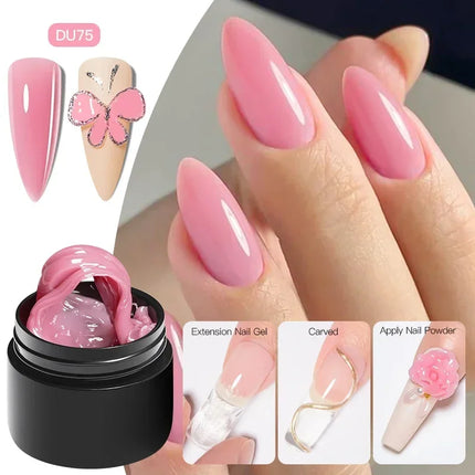 MTSSII 8ml Clear Non Stick Hand Solid Extension Nail Gel Polish Semi Permanent Soak Off UV Nail Art Varnish Manicure Design DIY