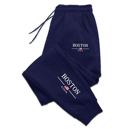 2026 Spring Summer Fashion Print Men's Sweatpants Versatile Soft Sports Casual Trousers Drawstring Hot Sales Jogging