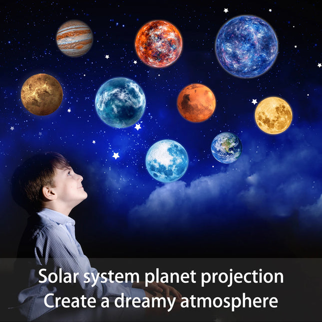 USB planet projection lamp, 9 replacement planet projection, ceiling decoration, bedroom living room room night light
