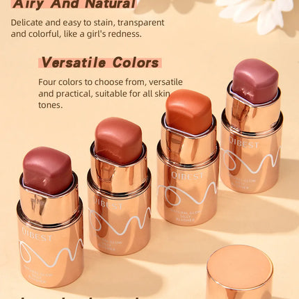 6 Colors Cream Blush Stick Waterproof Long Lasting Cheek Lip Eye Makeup Blendable Natural Flush For Women Daily Use