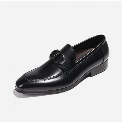 Men's Formal Shiny Handmade Leather Shoes Set Foot Business Casual Slip-on Shoe Shoes