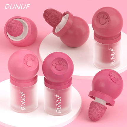DUNUF Creamy Cat Paw Blush Trio Buildable Pigment Long Lasting Natural Finish Vegan Cruelty Free Makeup Essential