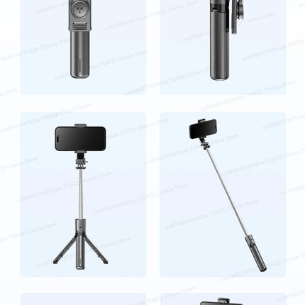 TOKQI Selfie Stick Tripod Phone Stand Portable Mini Tripod with Wireless Bluetooth for Android and Iphone Cell phones Shoot Vlog