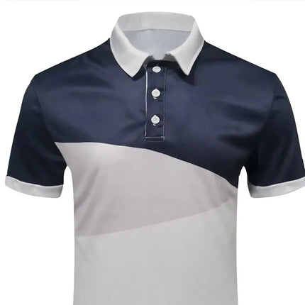 The New Men's Short Sleeved POLO Shirt for Spring and Autumn Fashion and Comfort with 3D Pattern Printing
