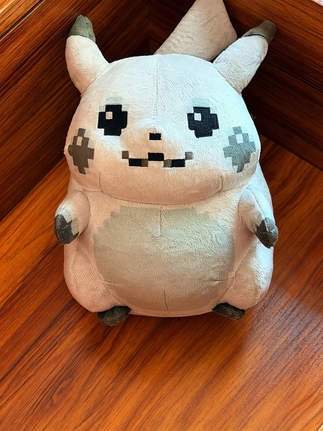 Initial Pikachu Plush Toys Pokemon 30th Anniversary Commemorative Edition Pixel Art Style Pikachu Stuffed Doll Exquisite Gifts