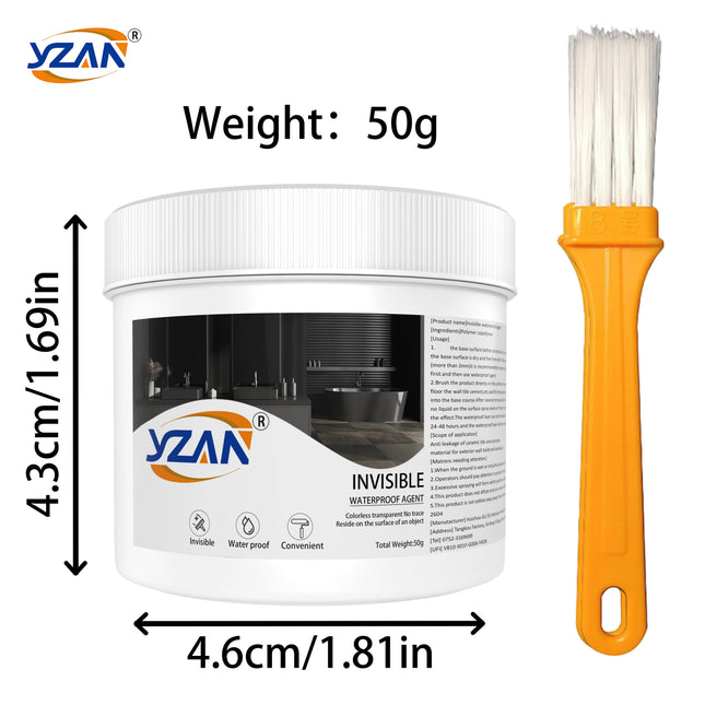 450g Polyurethane Waterproof Coating Invisible Paste Sealant Glue with Brush Adhesive Repair Nano Glue for Home Roof Bathroom Freeze-resistant Wall Crack Repair Glue Easy to brush on.
