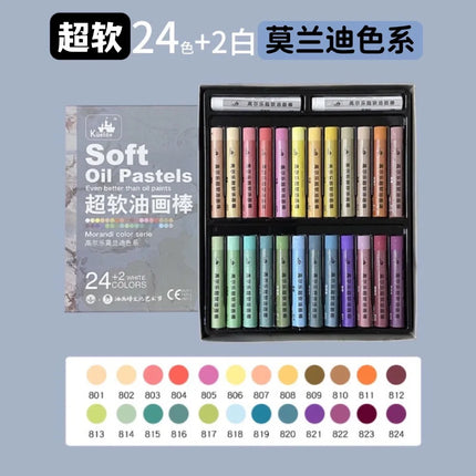 24/48 Super Soft Oil Pastels for Art Painting, Drawing, Blending, Oil Crayons Art Supplies for Artists, Beginners, Students