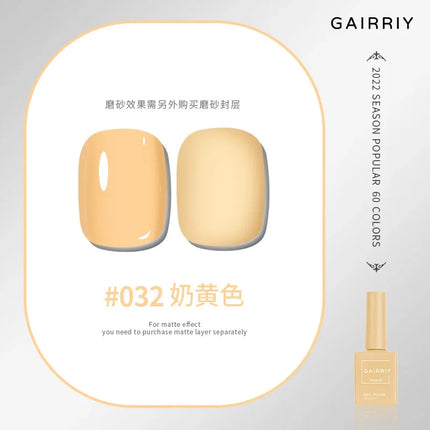 Gairriy 15ml Gel Nail Polish 60 Colors Glitter Soak Off UV LED Semi-Permanent Varnish Nail Art Salon Nail Polish Free Shipping