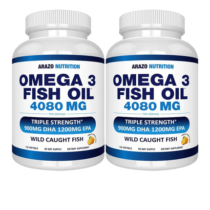 Omega 3 Fish Oil - Contains EPA and DHA To Support Brain, Heart, Bone and Joint Health, Overall Well-being, and Immune Function