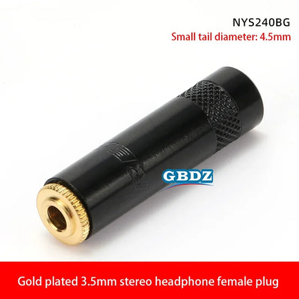 Gold-plated Jack 3.5mm  Single Channel3 Pole Female Plug 1/8″ Headphone Notebook Microphone Audio Interface Extension Cable Plug