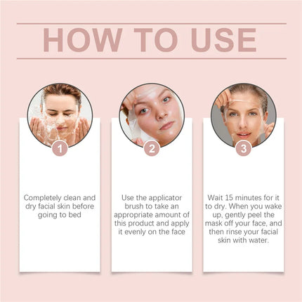 Collagen Overnight Wrapping Peel Off Facial Mask Collagen Night Deeply Hydrates Night Mask Cream Moisturize Jelly Cream