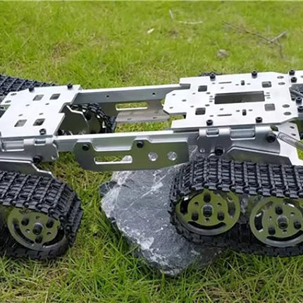 Robot Tank Car Chassis Shock Absorption Caterpillar Crawler Car with DC Motor Overcoming Obstacles Drift Car DIY STEM Toy Parts