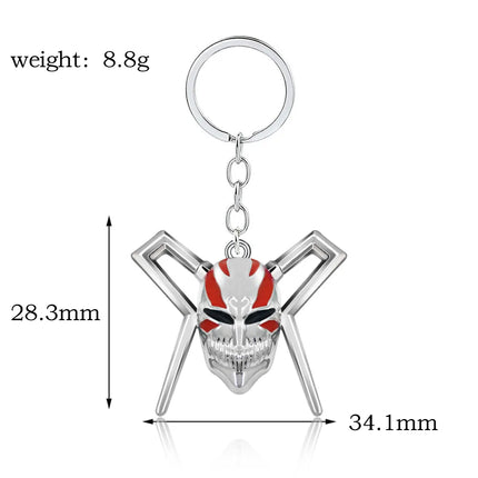 Anime Bleach Keychain Cosplay Props Kurosaki Ichigo Pendant Necklace For Women Men Backpack Charm Choker Jewelry Gifts